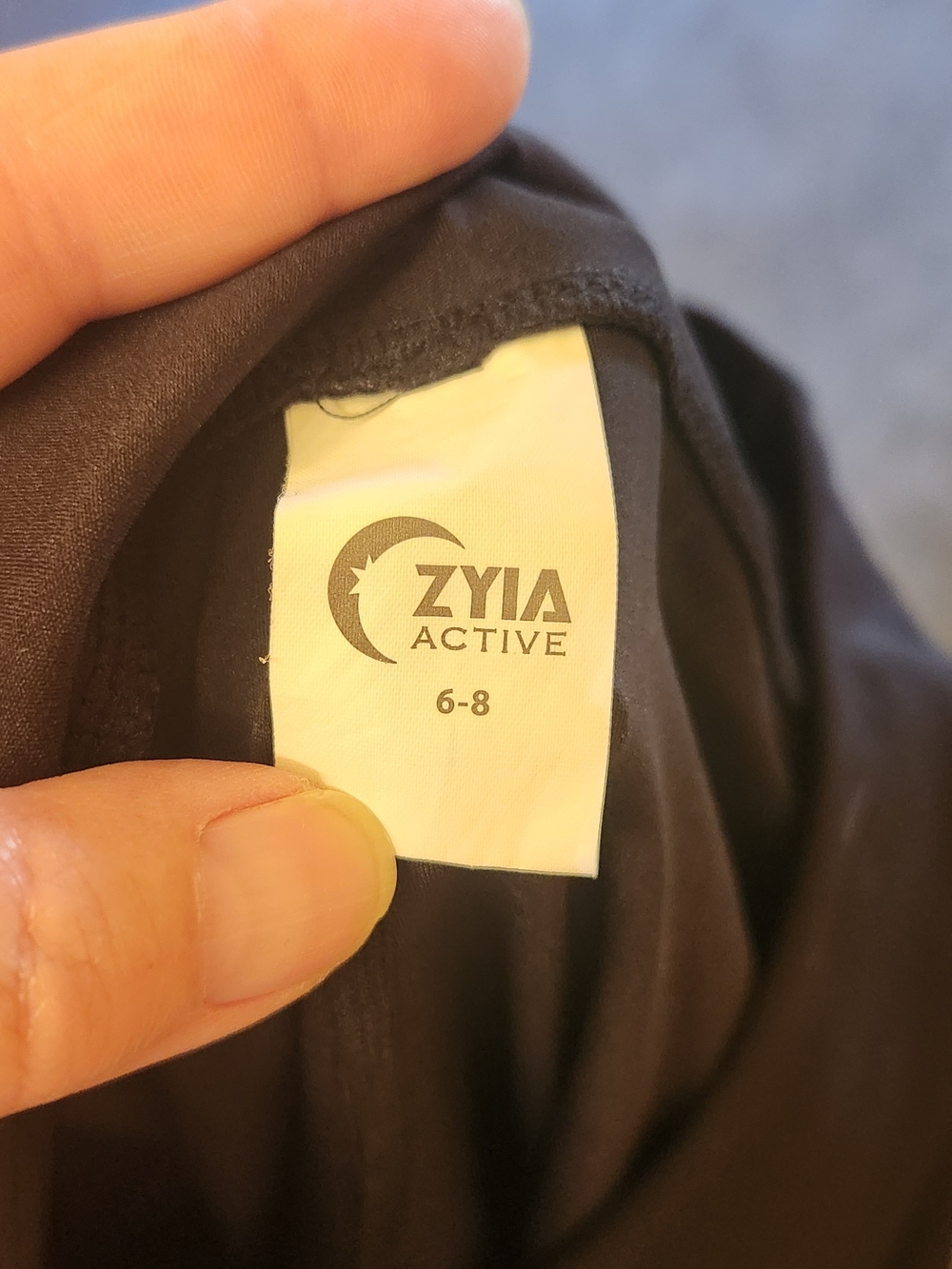 ZYIA Black Ripped Performance Leggings - Picture 5 of 6